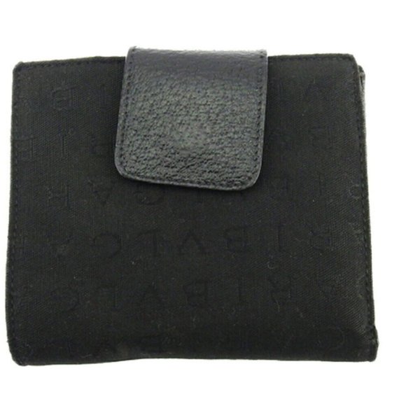 BVLGARI W hook purse logo mania canvas �~ leather Authentic used - Picture 2 of 9